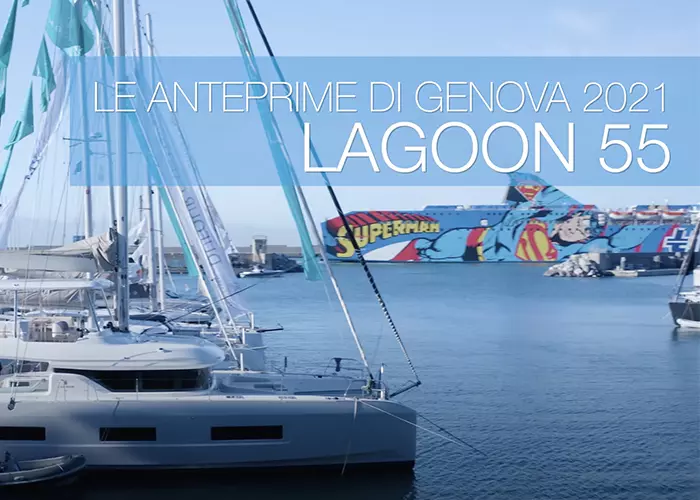 Lagoon 55. One of the largest multihulls of the French shipyard